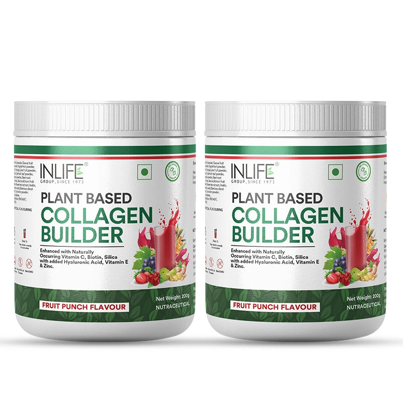 Inlife Plant Based Collagen Powder Supplement, Women & Men - 200g (Fruit Punch)