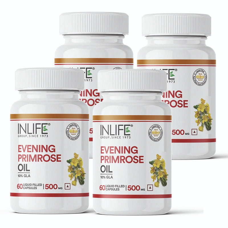 Inlife Evening Primrose Oil Supplement, 500mg Capsules