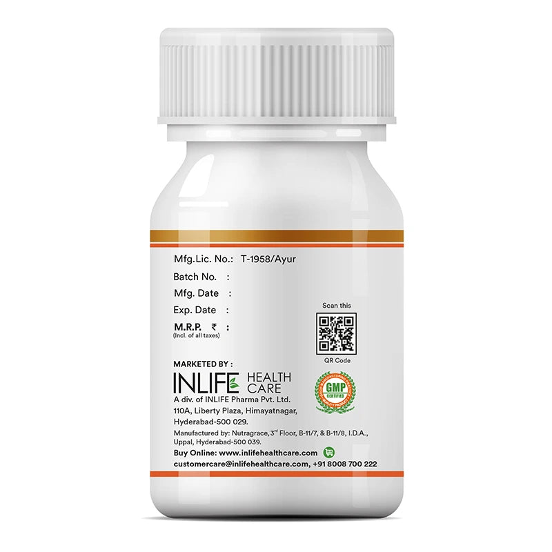 Inlife Flaxseed Oil Omega 3, 6, 9 Fatty Acids Supplement, 500mg, Veg. Capsules