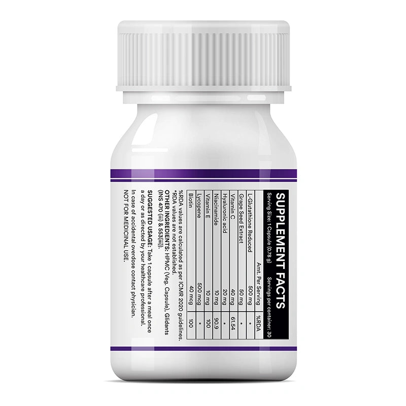 Inlife L-Glutathione Reduced Supplement | Veg. Capsules