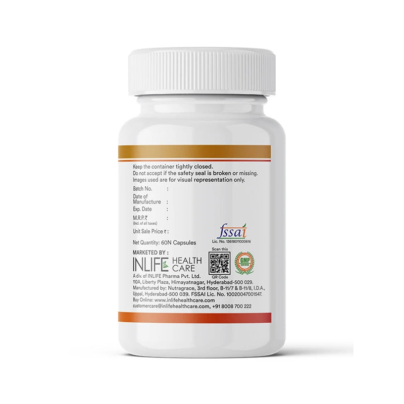 Inlife Vegetarian DHA | Omega 3 Algal Oil Supplement | 400mg per serving |Veg. Capsules