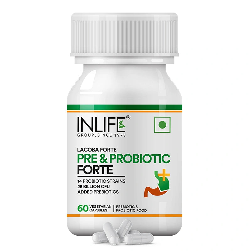 Inlife Pre and Probiotic Forte Capsules, 25 Billion CFU