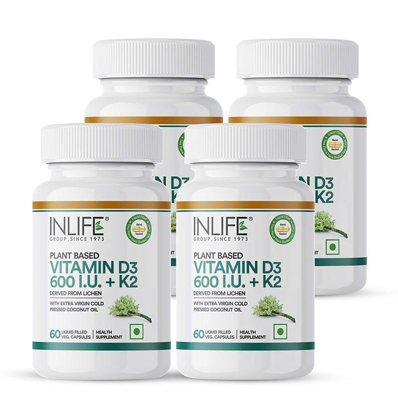 Inlife Plant Based D3 K2 Liquid Filled Capules