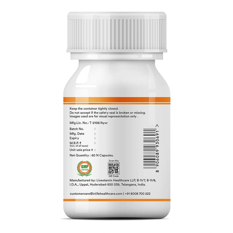 Inlife Curcumin 95 Advanced Capsules, With Bioperine®