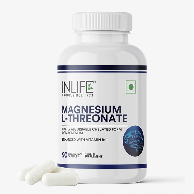 Inlife Magnesium L-Threonate-Capsules, High-Absorption Magnesium , Veg. Capsules