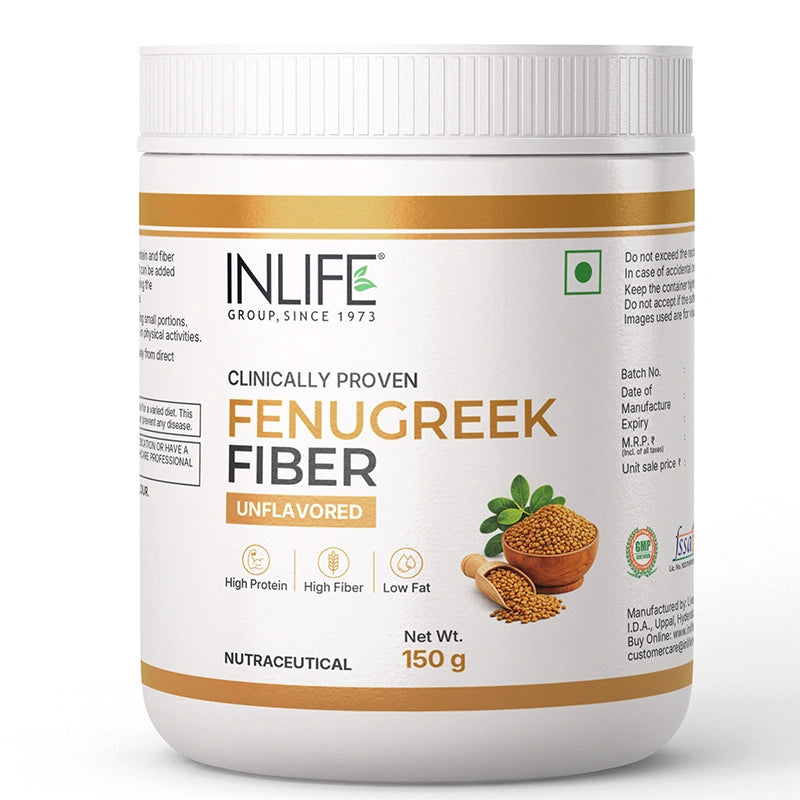 Inlife Fenugreek Fiber Powder, Unflavored