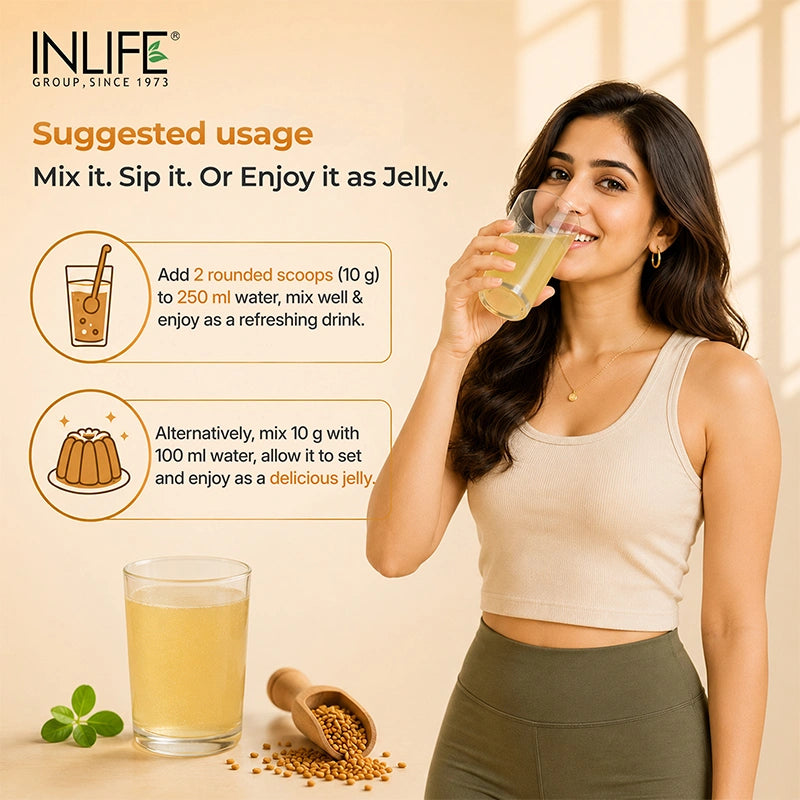 Inlife Fenugreek Fiber Powder, Unflavored