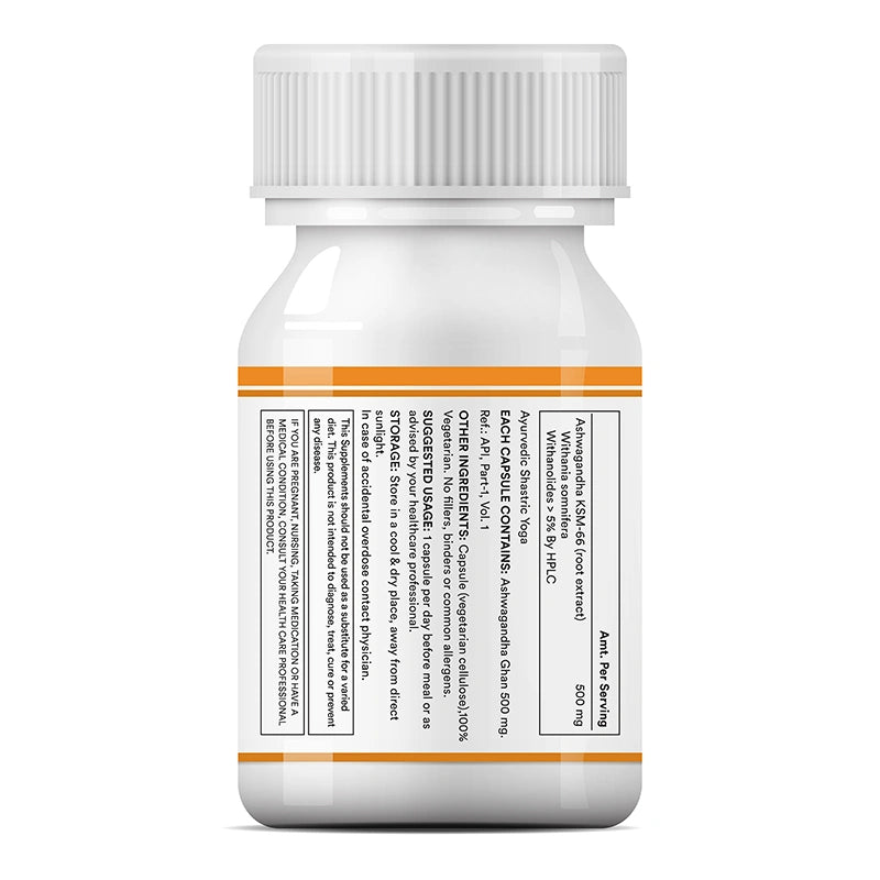 Inlife KSM-66 Ashwagandha with Withanolides > 5%, Veg. Capsules