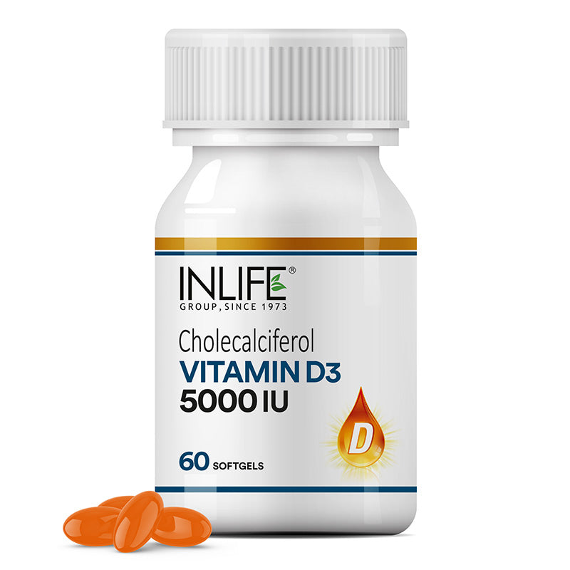 Inlife Vitamin D3 5000 IU Cholecalciferol Softgels