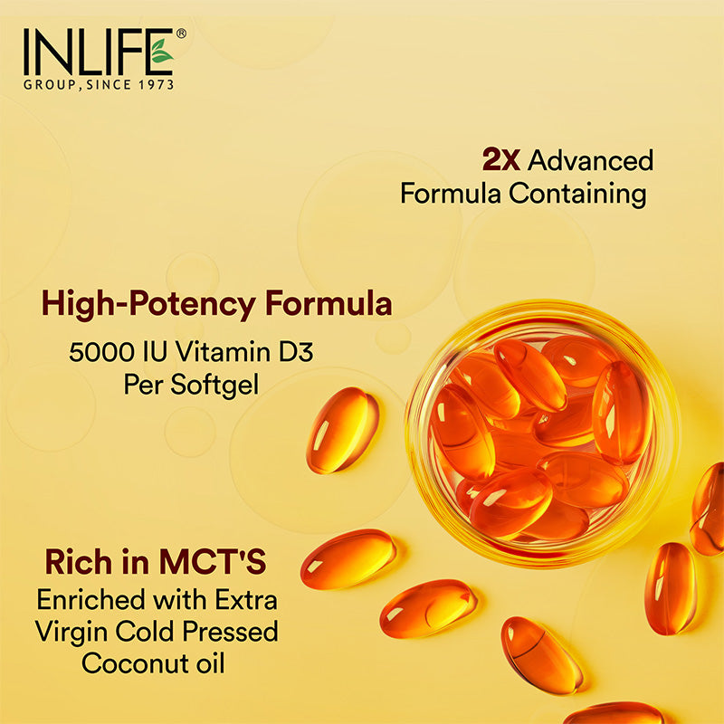 Vitamin B12, D3 5000 IU & Magnesium Glycinate Combo | Supports Bone & Nerve Health