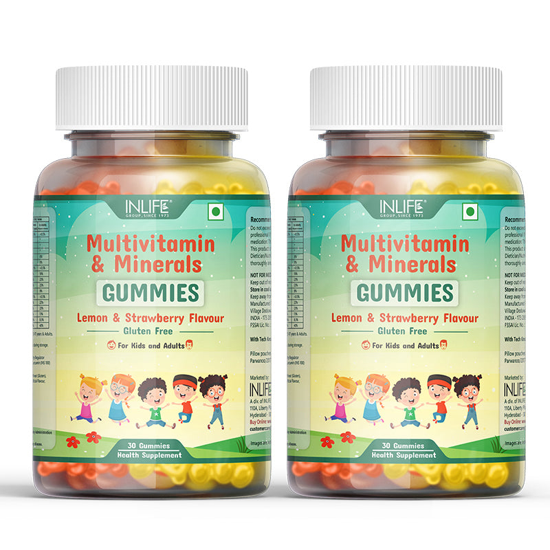 Inlife Multivitamin & Minerals Gummies | Lemon & Strawberry Flavor