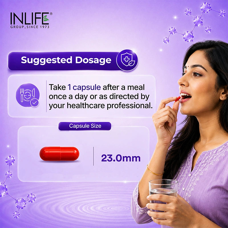 Inlife L‑Glutathione Capsules with Vitamin C, E, Niacinamide