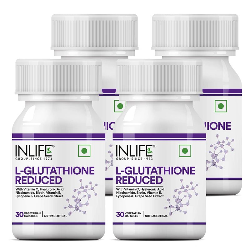 Inlife L‑Glutathione Capsules with Vitamin C, E, Niacinamide
