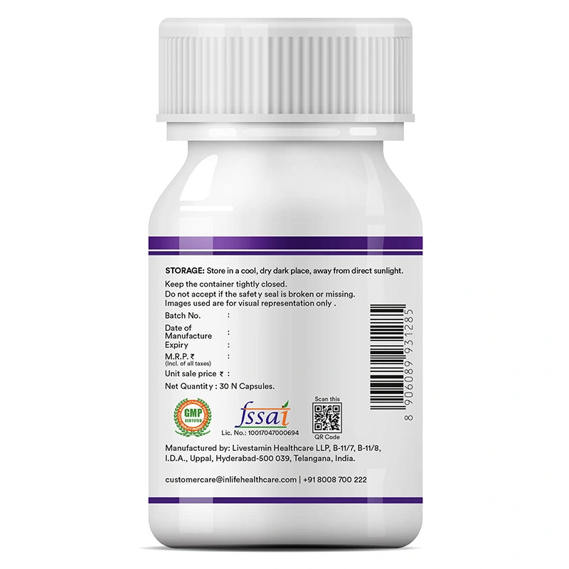 Inlife L‑Glutathione Capsules with Vitamin C, E, Niacinamide