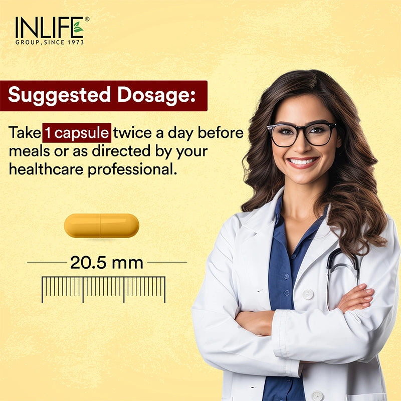 Inlife Curcumin (95% Curcuminoids) with Piperine (Bioperine), 500 mg | Veg. Capsules