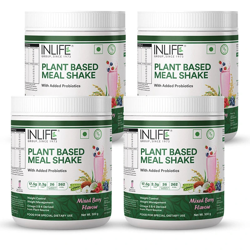 Inlife Plant Based Meal Replacement Shake with Added Probiotics | 500 gms