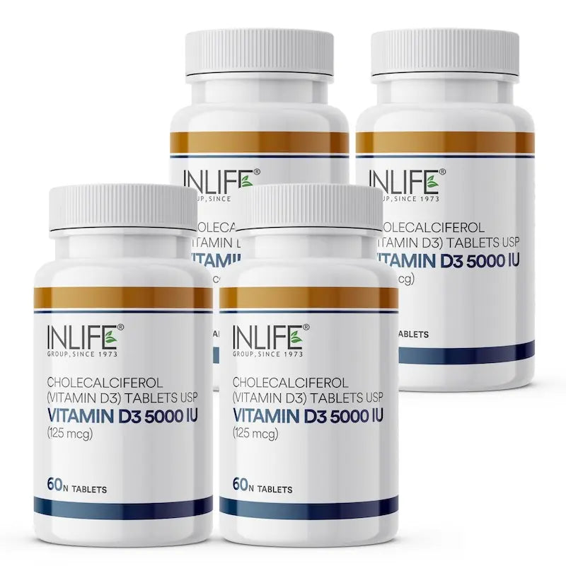 Inlife Vitamin D3 Supplement 5000 IU | Cholecalciferol Tablets