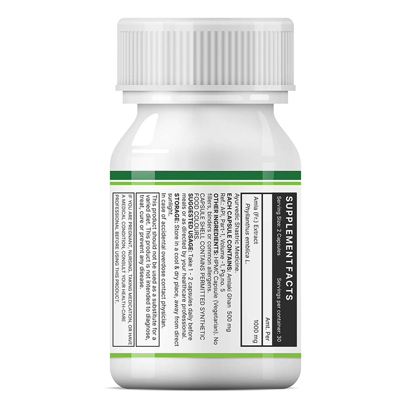 Inlife Natural Vitamin C Amla Extract, 1000mg, Veg. Capsules