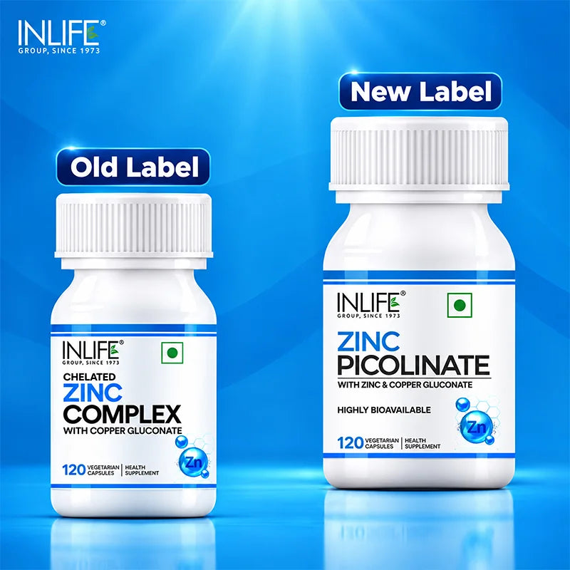 Inlife Zinc Picolinate & Gluconate with Copper Gluconate Veg. Capsules