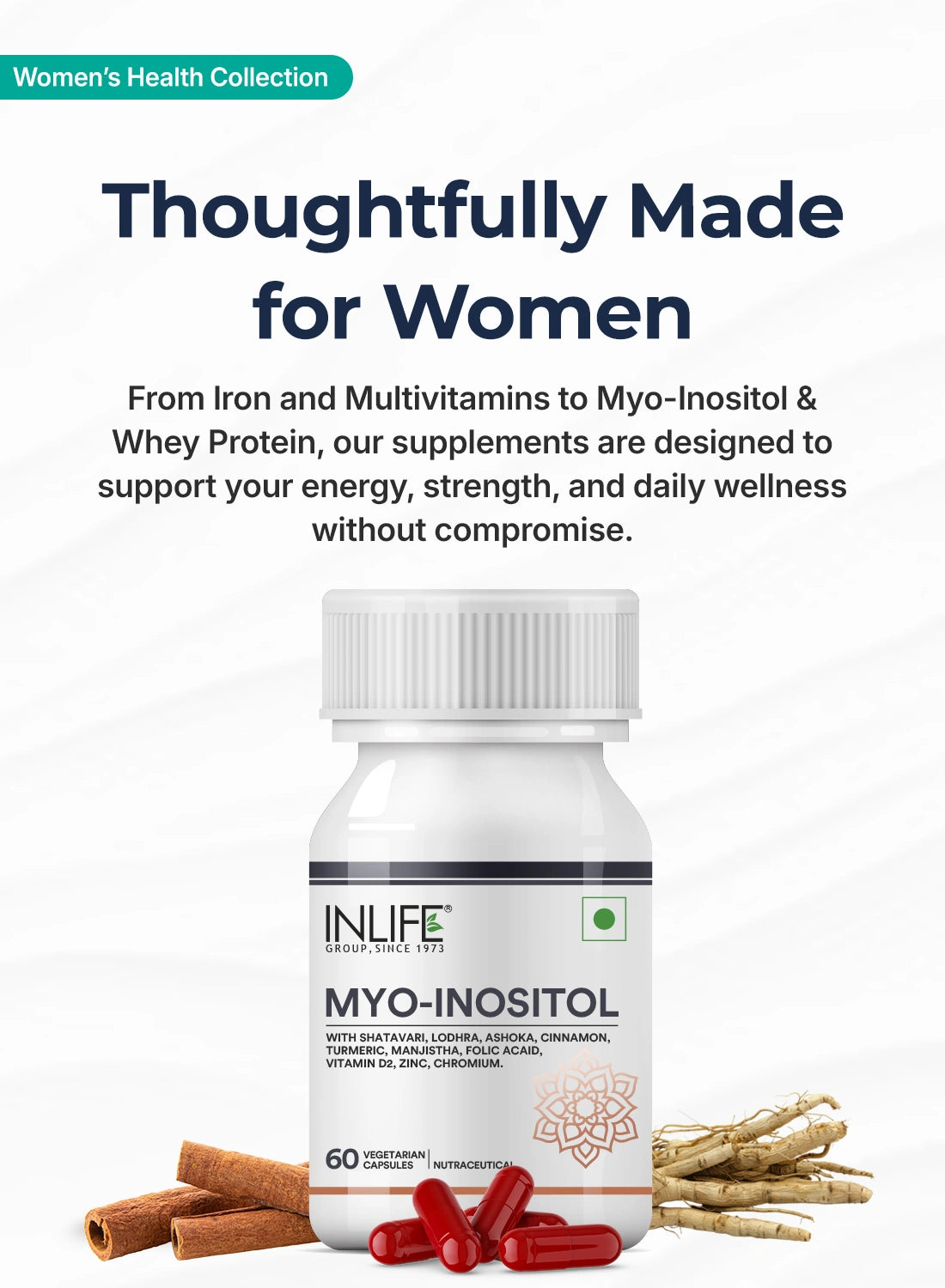 Myo-Inositol with Chelated Iron + Folic Acid & Cranberry Women’s Combo