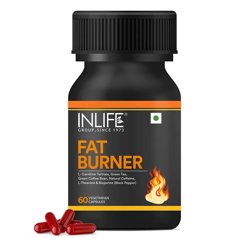 Inlife Berberine with Milk Thistle & Turmeric + Fat Burner with L-Carnitine & Green Coffee | Vegetarian Combo Pack
