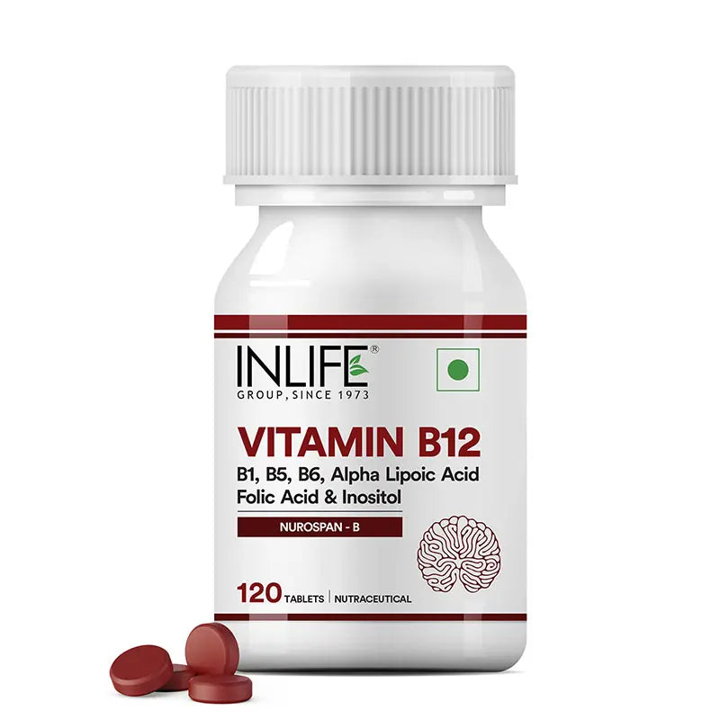 Inlife Vitamin B12 with Alpha Lipoic Acid, Folic Acid & B-Complex + Magnesium Glycinate with Zinc | Vegetarian Combo Pack