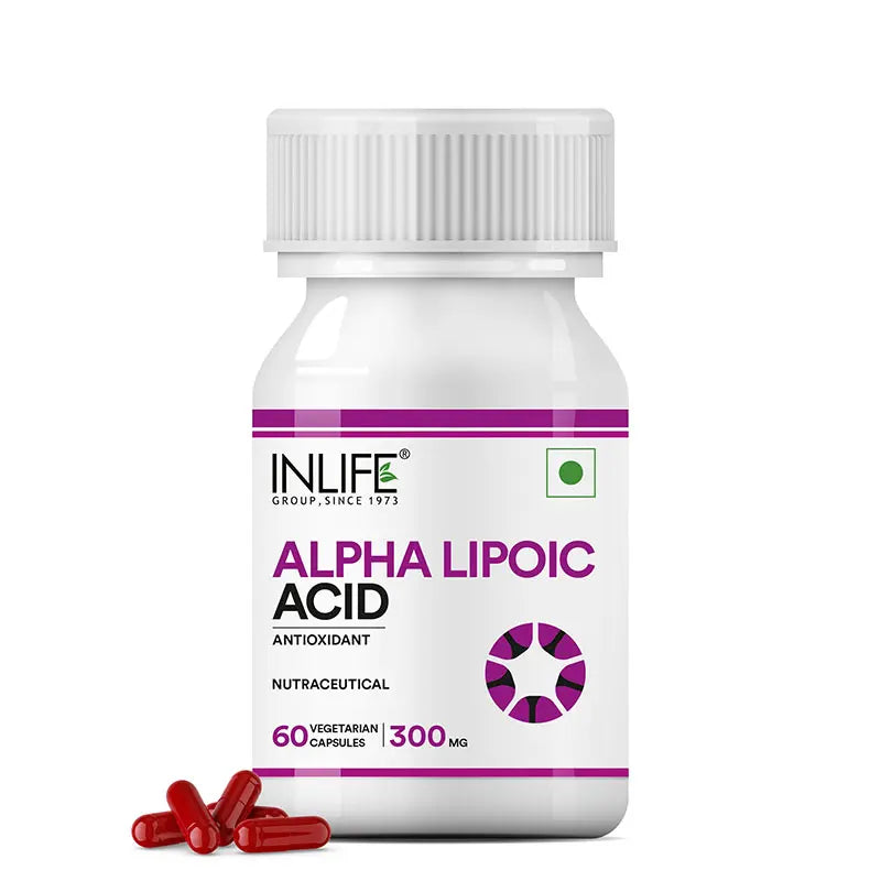 Inlife Alpha Lipoic Acid (ALA) 300mg - 60 Veg. Capsules
