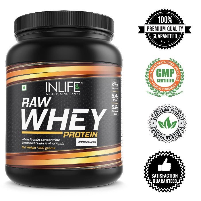 INLIFE 100% Raw Whey Protein Concentrate Powder (Unflavoured) - Inlife Pharma Private Limited