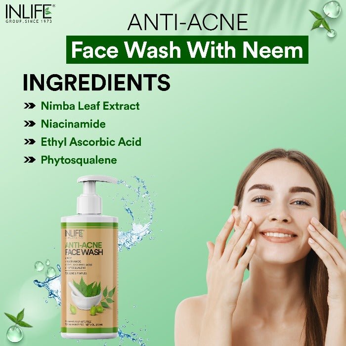 INLIFE Anti-Acne Face Wash with Neem, 250ml - Inlife Pharma Private Limited