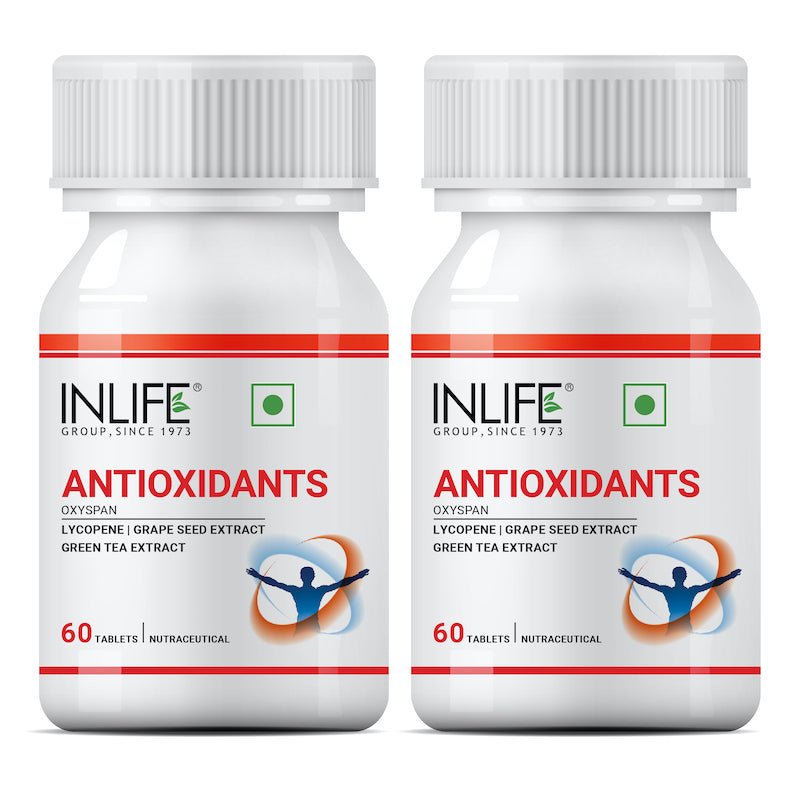 INLIFE Antioxidants Supplement with Lycopene, Grape Seed &amp; Green Tea Extract (60 Tablets) - Inlife Pharma Private Limited