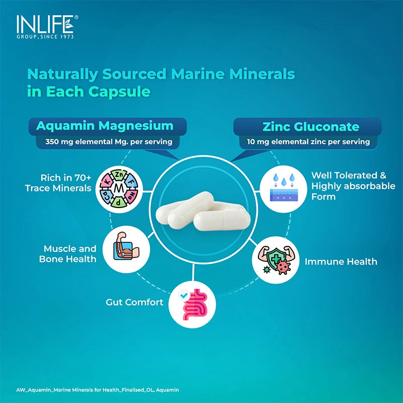 Inlife Aquamin® Magnesium Supplement, Marine-Sourced
