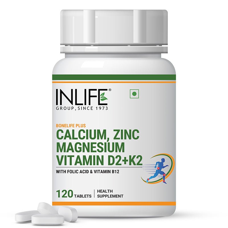 INLIFE Calcium Magnesium Zinc Supplement - 120 Tablets - Inlife Pharma Private Limited