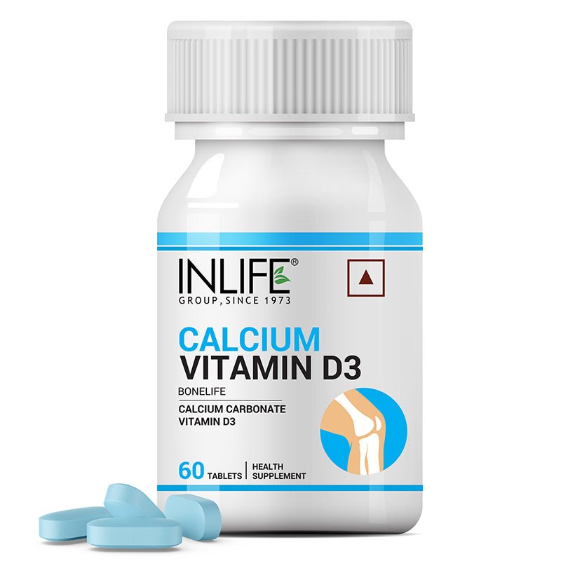 Inlife Magnesium Glycinate with Zinc + Calcium with Vitamin D3 | Vegetarian Combo Pack