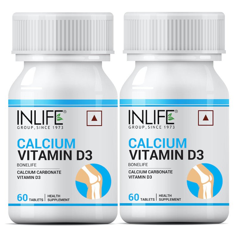 INLIFE Calcium with Vitamin D3 Supplement- 60 Tablets - Inlife Pharma Private Limited