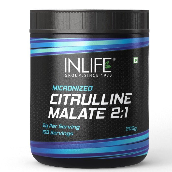 INLIFE Citrulline Malate Powder 2:1 Supplement - 200gms - Inlife Pharma Private Limited