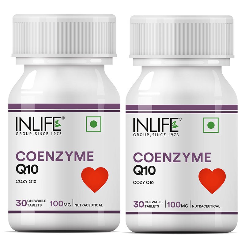 INLIFE Coenzyme Q10 (CoQ10) Ubiquinone Supplement, 100mg (30 Tablets) - Inlife Pharma Private Limited