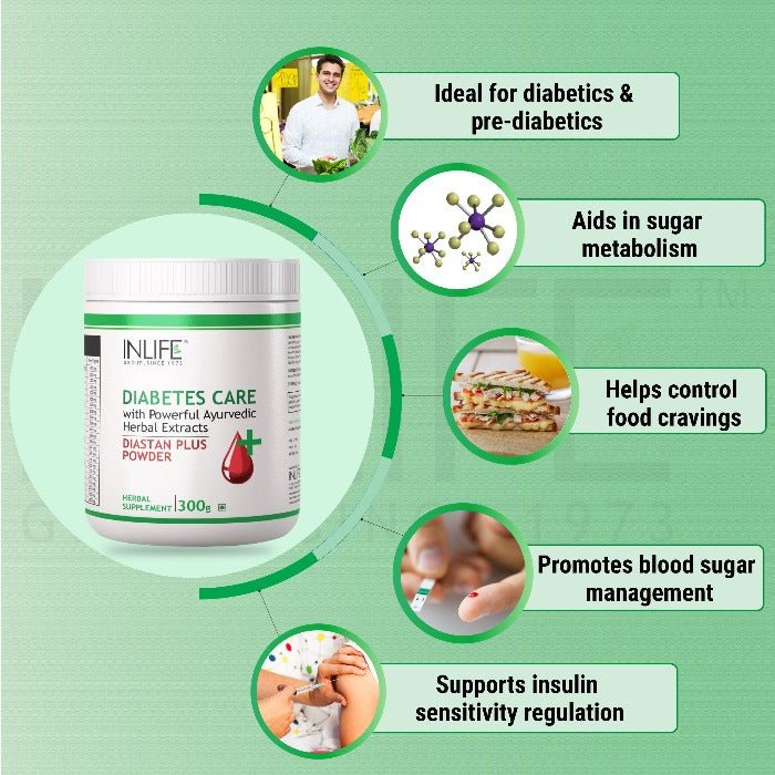 INLIFE Diastan Plus Powder Ayurvedic Herbal Supplement, 300 grams (Natural) - Inlife Pharma Private Limited