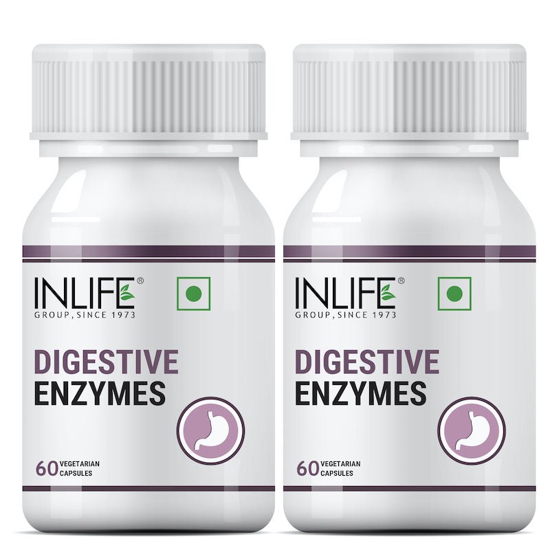 INLIFE Digestive Enzymes Supplement | Digestion Support- 60 Vegetarian Capsules - Inlife Pharma Private Limited