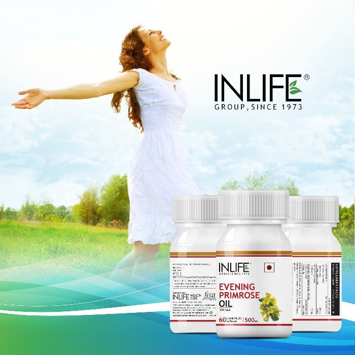 INLIFE Evening Primrose Oil Supplement, 500mg (60 Capsules) - Inlife Pharma Private Limited