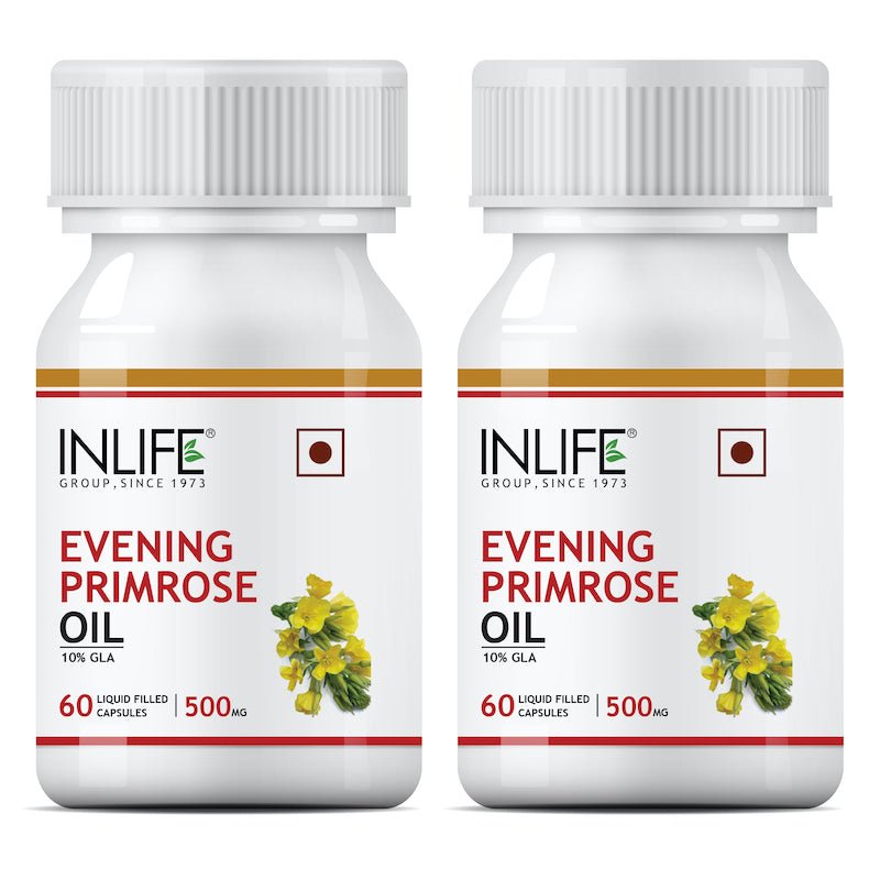 INLIFE Evening Primrose Oil Supplement, 500mg (60 Capsules) - Inlife Pharma Private Limited