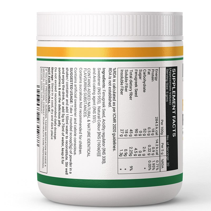 INLIFE Fenugreek Fiber Powder, 150g (Orange) - Inlife Pharma Private Limited