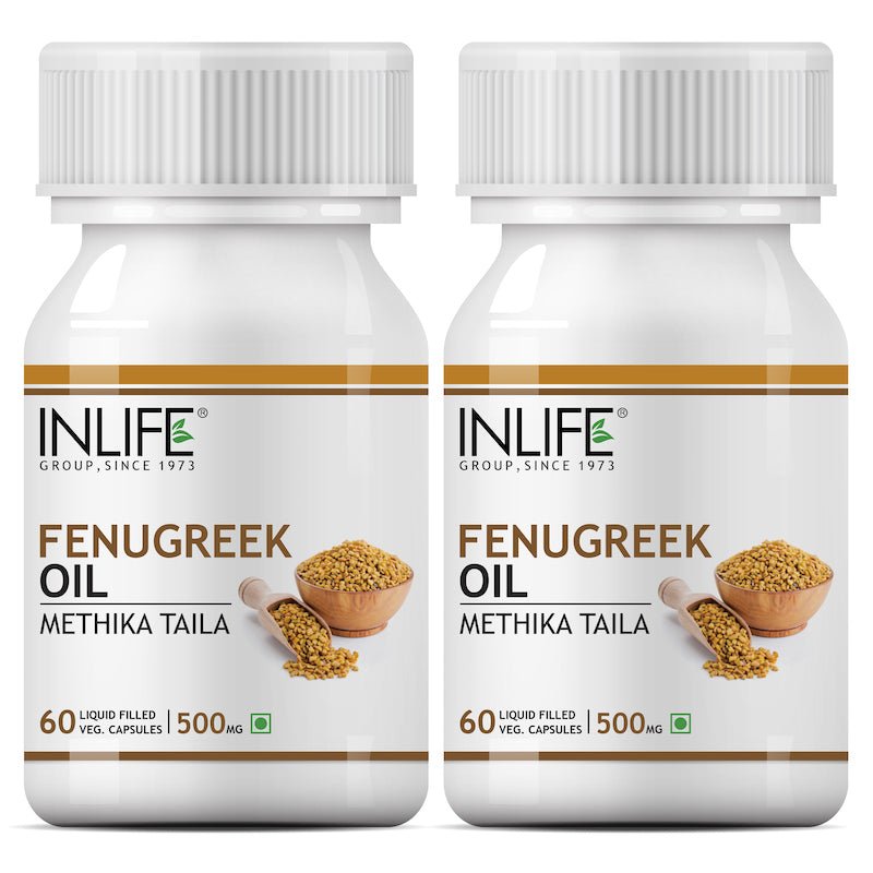 INLIFE Fenugreek Oil Supplement, 500mg (60 Veg. Capsules) - Inlife Pharma Private Limited