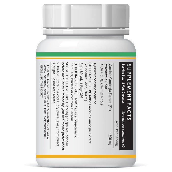 INLIFE Garcinia Cambogia Extract Supplement, 1600 mg per serving - 120 Vegetarian Capsules - Inlife Pharma Private Limited