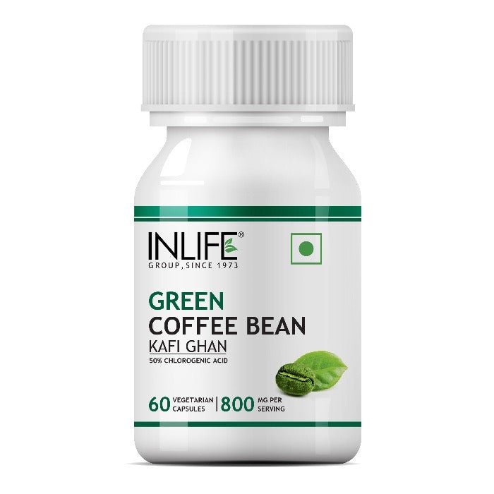 INLIFE Green Coffee Bean Extract (Coffee Arabica), 800mg/serving - 60 Veg. Capsules - Inlife Pharma Private Limited