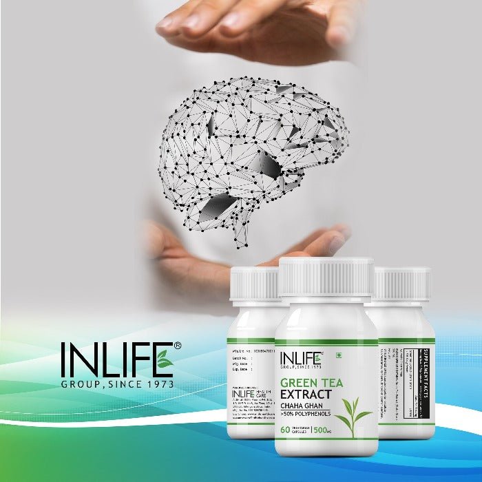 INLIFE Green Tea Extract Supplement, 500 mg - 60 Vegetarian Capsules - Inlife Pharma Private Limited