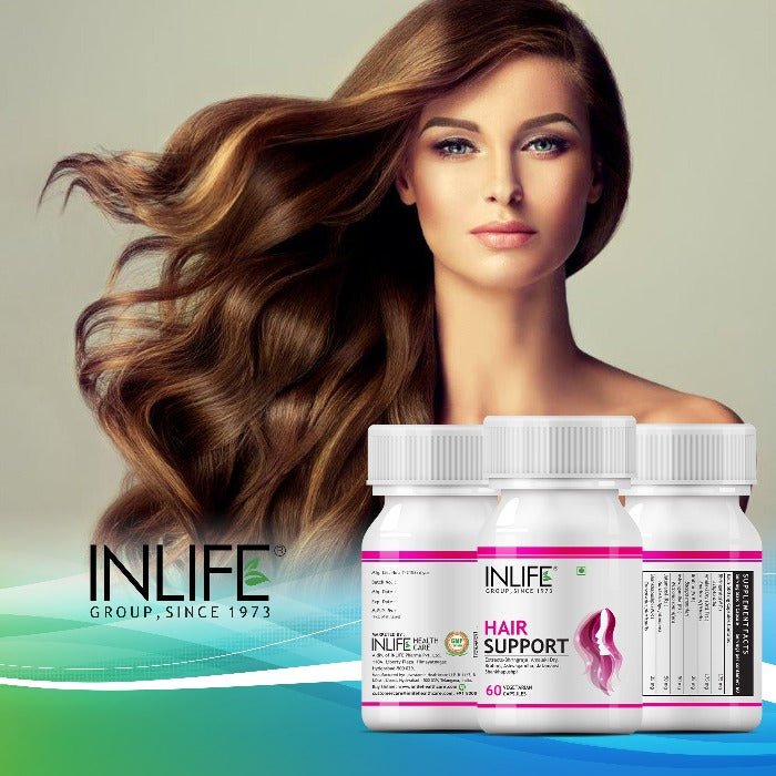 INLIFE Hair Support Supplement - 60 Veg. Capsules - Inlife Pharma Private Limited