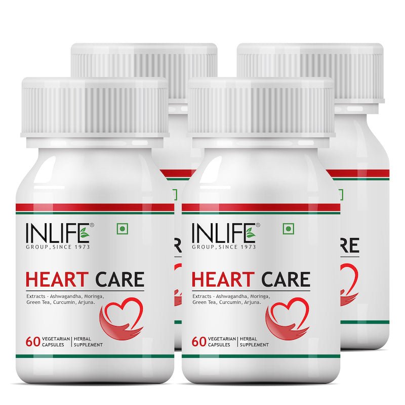 INLIFE Heart Care Supplement 500mg - 60 Vegetarian Capsules - Inlife Pharma Private Limited