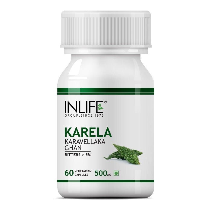 INLIFE Karela Bitter Gourd Extract Supplement, 500mg (60 Veg. Capsules) - Inlife Pharma Private Limited
