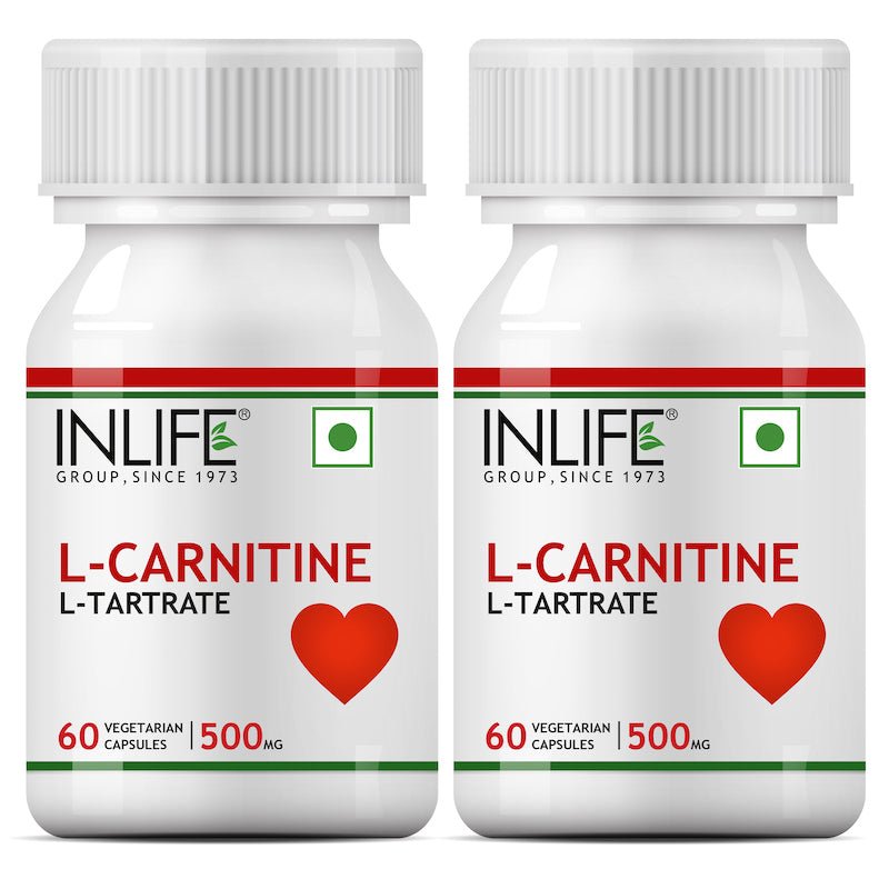INLIFE L-Carnitine L-Tartrate (500mg) Supplement, 60 Vegetarian Capsules - Inlife Pharma Private Limited