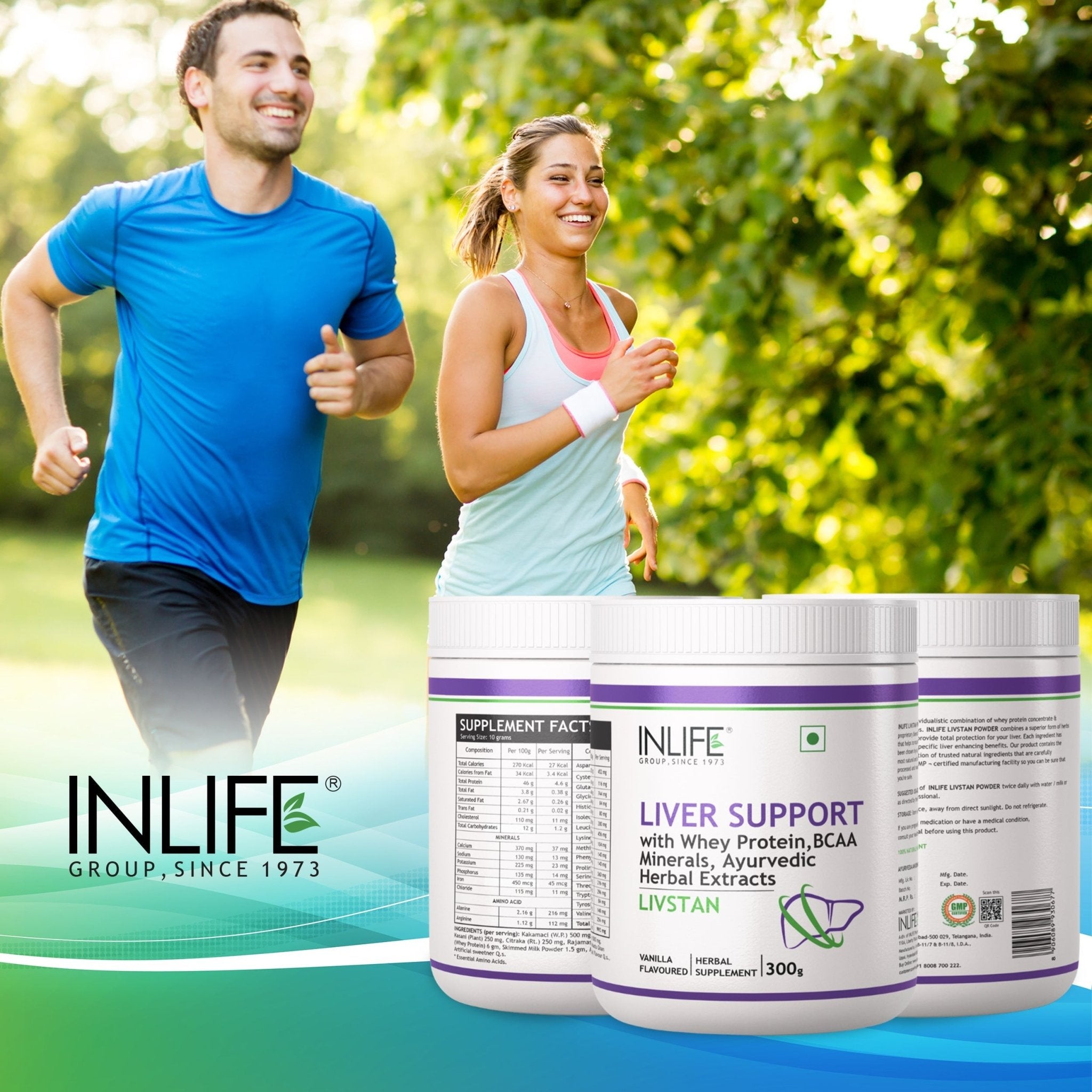 INLIFE Livstan Liver Support Powder, Whey Protein with Ayurvedic Herbs, 300g (Vanilla) - Inlife Pharma Private Limited